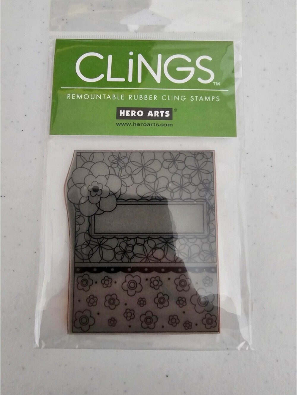 Hero Arts Remountable Rubber Cling Stamp Flower Patterns